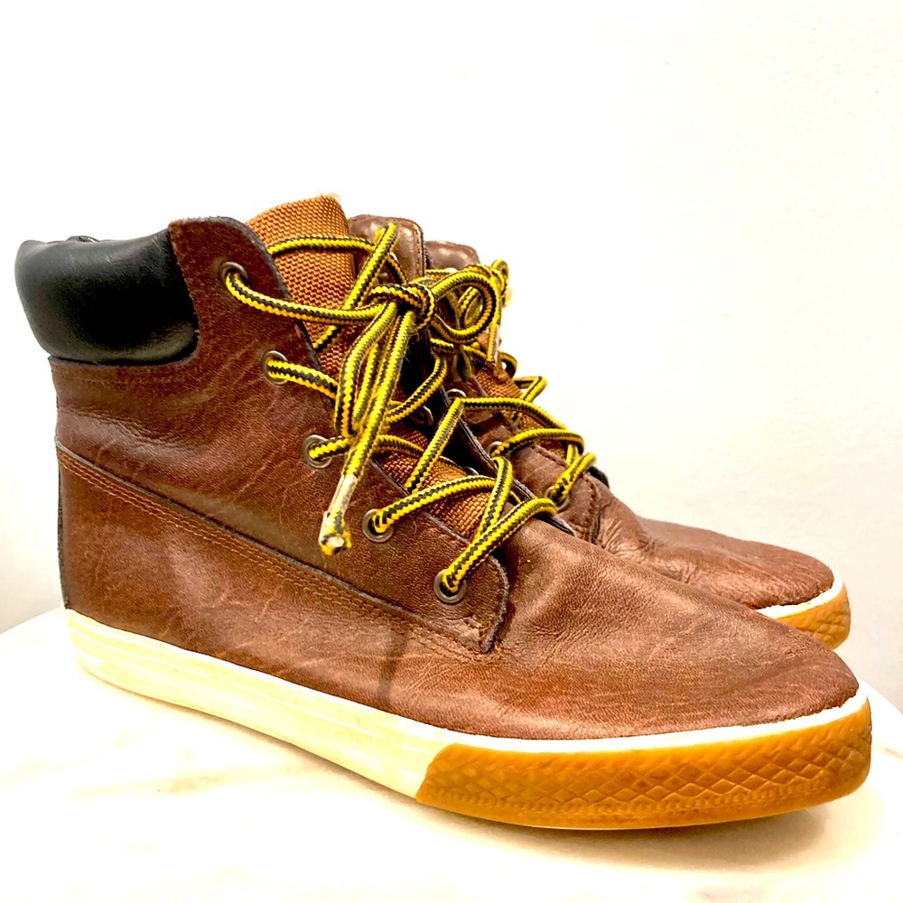 HANNA ANDERSSON Boys Leather Boot | Size Big Kid 4